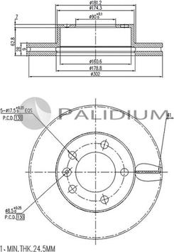 Ashuki P330-137 - Disc frana aaoparts.ro