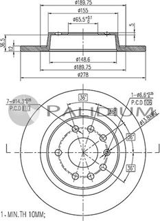 Ashuki P331-049 - Disc frana aaoparts.ro