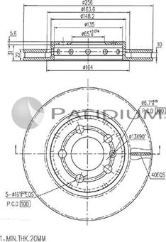 Ashuki P331-051 - Disc frana aaoparts.ro