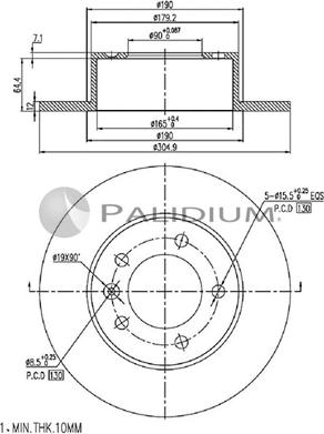 Ashuki P331-069 - Disc frana aaoparts.ro