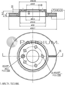 Ashuki P331-004 - Disc frana aaoparts.ro