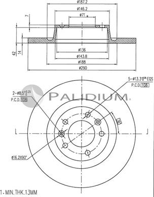 Ashuki P331-007 - Disc frana aaoparts.ro