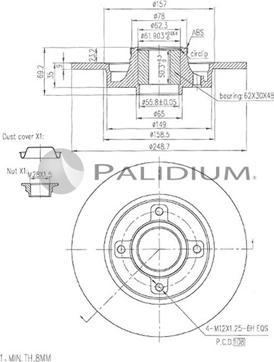 Ashuki P331-114 - Disc frana aaoparts.ro