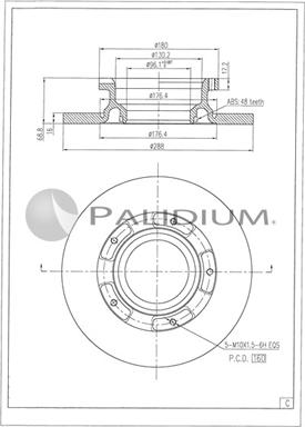 Ashuki P331-130 - Disc frana aaoparts.ro