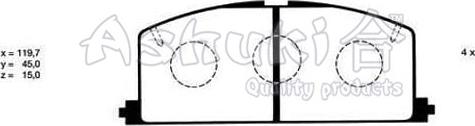 Ashuki T111-01 - Set placute frana,frana disc aaoparts.ro