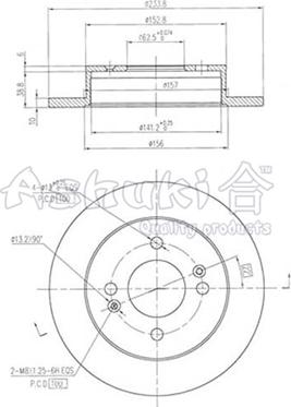 Ashuki Y089-48 - Disc frana aaoparts.ro