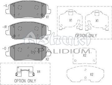 Ashuki Y029-61 - Set placute frana,frana disc aaoparts.ro
