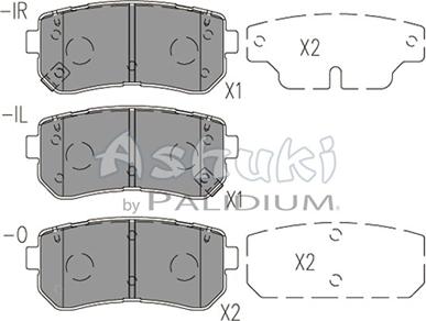 Ashuki Y029-62 - Set placute frana,frana disc aaoparts.ro