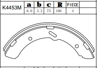 Asimco K4453M - Set saboti frana aaoparts.ro
