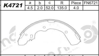 Asimco K4721 - Set saboti frana aaoparts.ro