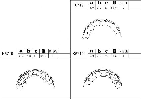 Asimco K6719 - Set saboti frana aaoparts.ro