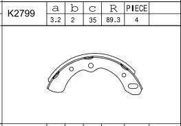 Asimco K2799 - Set saboti frana aaoparts.ro