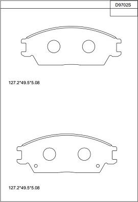 Asimco KD9702S - Set placute frana,frana disc aaoparts.ro