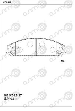 Asimco KD6542 - Set placute frana,frana disc aaoparts.ro