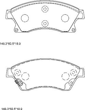 Asimco KD6517 - Set placute frana,frana disc aaoparts.ro