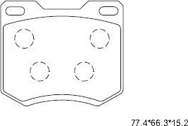 Asimco KD6741 - Set placute frana,frana disc aaoparts.ro