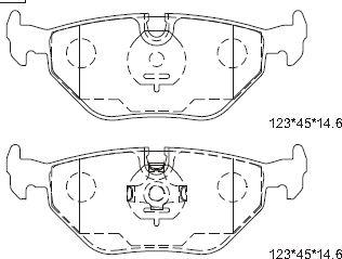 Asimco KD6737 - Set placute frana,frana disc aaoparts.ro