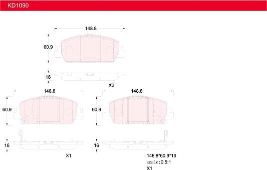 Asimco KD1090 - Set placute frana,frana disc aaoparts.ro