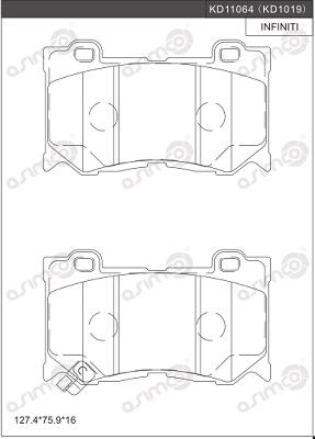 Asimco KD1019 - Set placute frana,frana disc aaoparts.ro