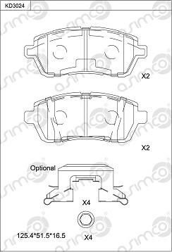 Asimco KD3024 - Set placute frana,frana disc aaoparts.ro