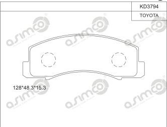 Asimco KD3794 - Set placute frana,frana disc aaoparts.ro