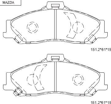 Asimco KD3750F - Set placute frana,frana disc aaoparts.ro