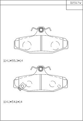 Asimco KD2517W - Set placute frana,frana disc aaoparts.ro
