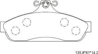 Asimco KD2795 - Set placute frana,frana disc aaoparts.ro