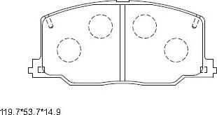 Asimco KD2710 - Set placute frana,frana disc aaoparts.ro