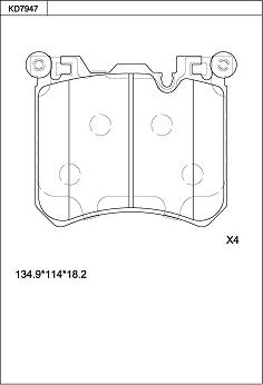 Asimco KD7947 - Set placute frana,frana disc aaoparts.ro