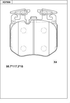 Asimco KD7906 - Set placute frana,frana disc aaoparts.ro