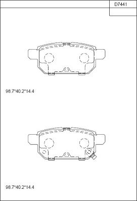 Asimco KD7441 - Set placute frana,frana disc aaoparts.ro