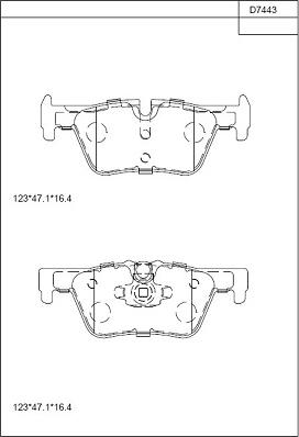Asimco KD7443 - Set placute frana,frana disc aaoparts.ro
