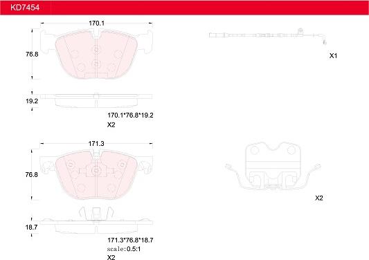 Asimco KD7454 - Set placute frana,frana disc aaoparts.ro
