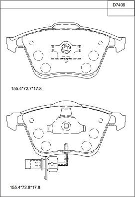 Asimco KD7409 - Set placute frana,frana disc aaoparts.ro
