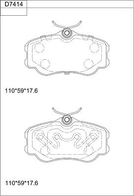 Asimco KD7414 - Set placute frana,frana disc aaoparts.ro