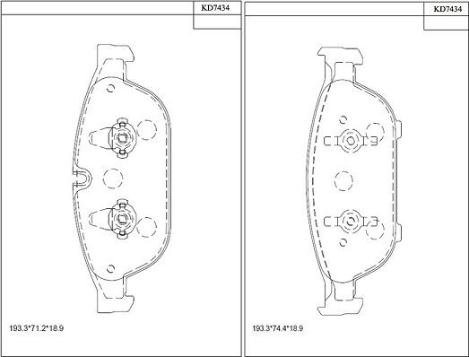 Asimco KD7434 - Set placute frana,frana disc aaoparts.ro