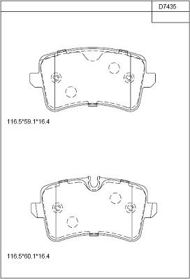 Asimco KD7435 - Set placute frana,frana disc aaoparts.ro