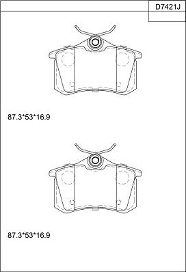 Asimco KD7421 - Set placute frana,frana disc aaoparts.ro