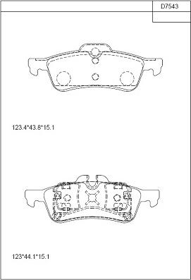 Asimco KD7543 - Set placute frana,frana disc aaoparts.ro