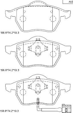 Asimco KD7559 - Set placute frana,frana disc aaoparts.ro