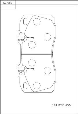Asimco KD7565 - Set placute frana,frana disc aaoparts.ro
