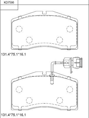 Asimco KD7586 - Set placute frana,frana disc aaoparts.ro