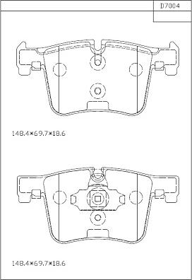 Asimco KD7004 - Set placute frana,frana disc aaoparts.ro