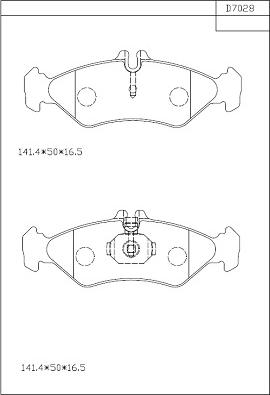 Asimco KD7028 - Set placute frana,frana disc aaoparts.ro