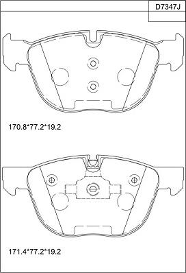 Asimco KD7347 - Set placute frana,frana disc aaoparts.ro