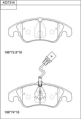 Asimco KD7314 - Set placute frana,frana disc aaoparts.ro