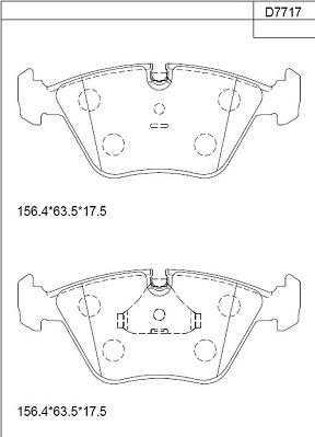 Asimco KD7717 - Set placute frana,frana disc aaoparts.ro