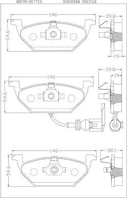 Asimco KD7726 - Set placute frana,frana disc aaoparts.ro
