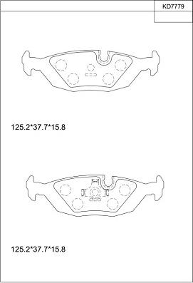 Asimco KD7779 - Set placute frana,frana disc aaoparts.ro